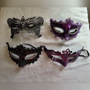 Black and Purple Masquerade Masks